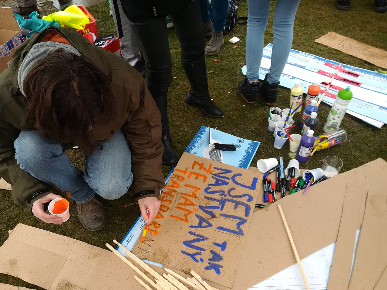 Demonstrace za svobodný internet v Praze 20.2.2016