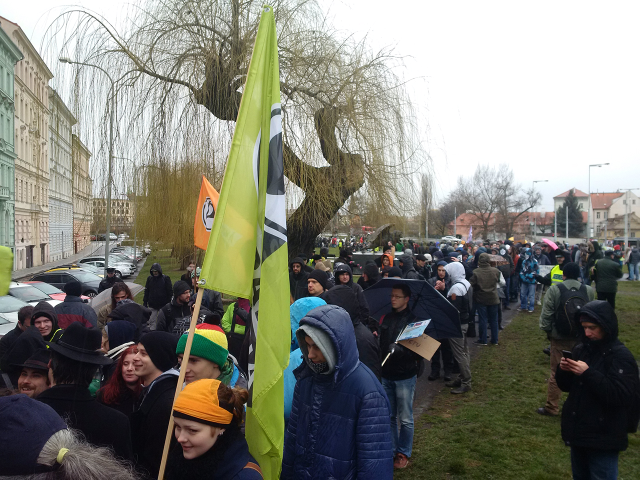 Demonstrace za svobodný internet v Praze 20.2.2016