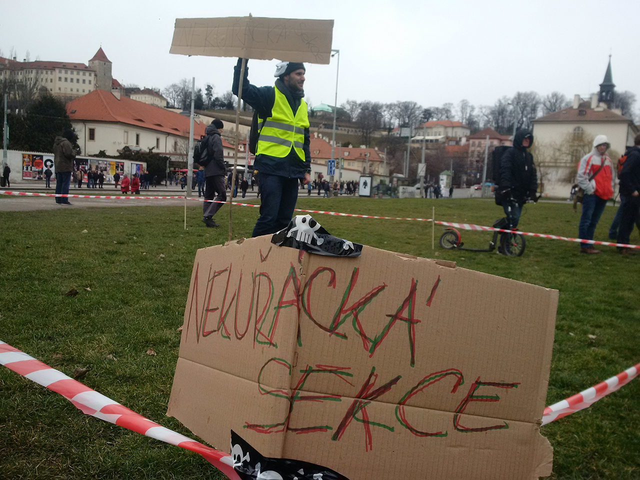 Demonstrace za svobodný internet v Praze 20.2.2016