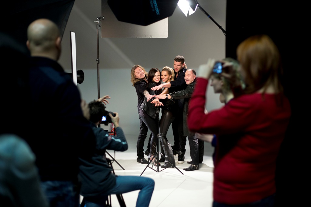 Hromadné focení koučů druhé řady Hlasu Česko Slovenska na Nově