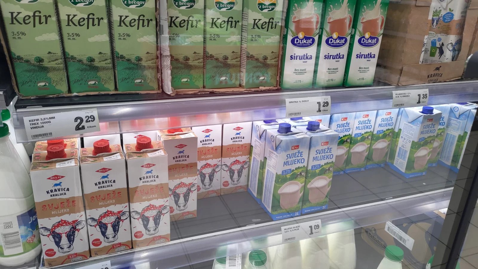Ceny potravin v Chorvatsku. Konzum, město Krk na ostrově Krk. (9. 6. 2024)