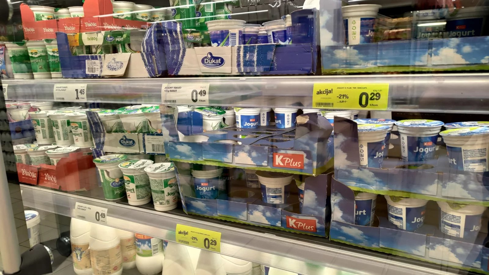 Ceny potravin v Chorvatsku. Konzum, město Krk na ostrově Krk. (9. 6. 2024)