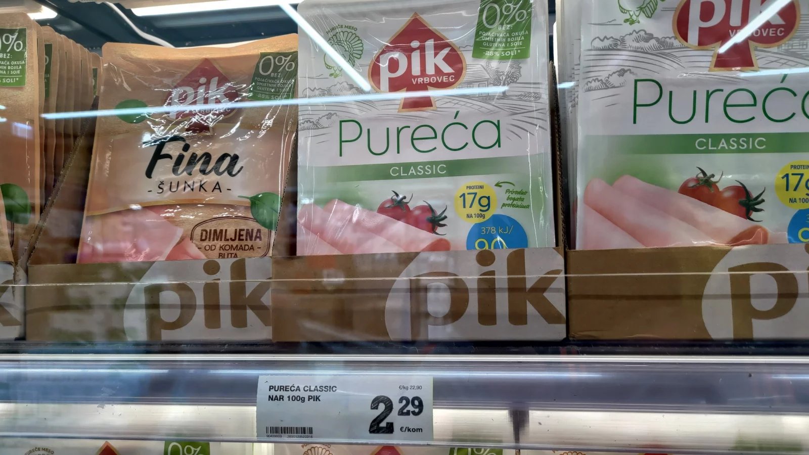 Ceny potravin v Chorvatsku. Konzum, město Krk na ostrově Krk. (9. 6. 2024)