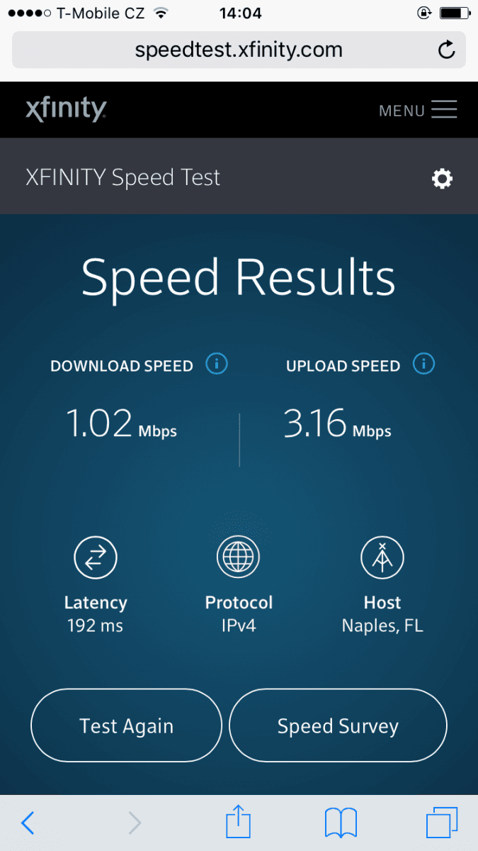 Rychlost Wi-Fi internetu několik desítek metrů od chytré lampy