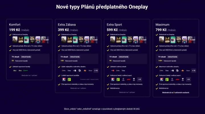 Tarify Oneplay