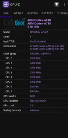 Informace o procesoru v CPU-Z