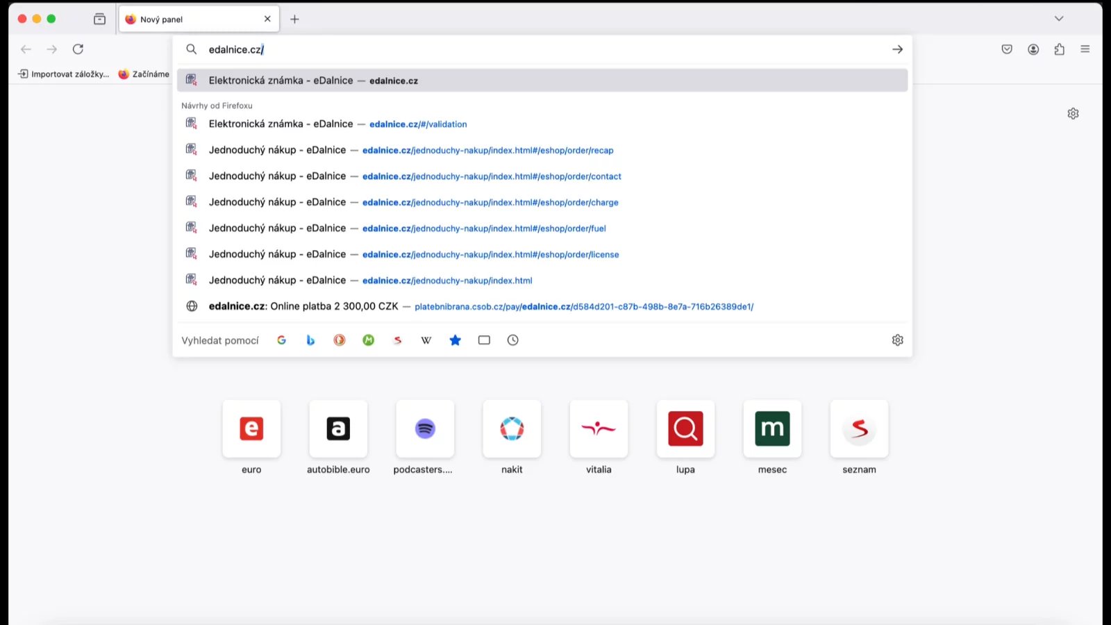 Jediným oficiálním webem, kde nakupujte dálniční známku je web edalnice.cz.
