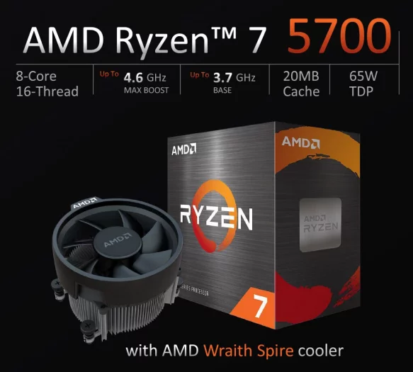 AMD Ryzen 7 5700 bude mít v balení účinnější boxový chladič s vyšším pasivem