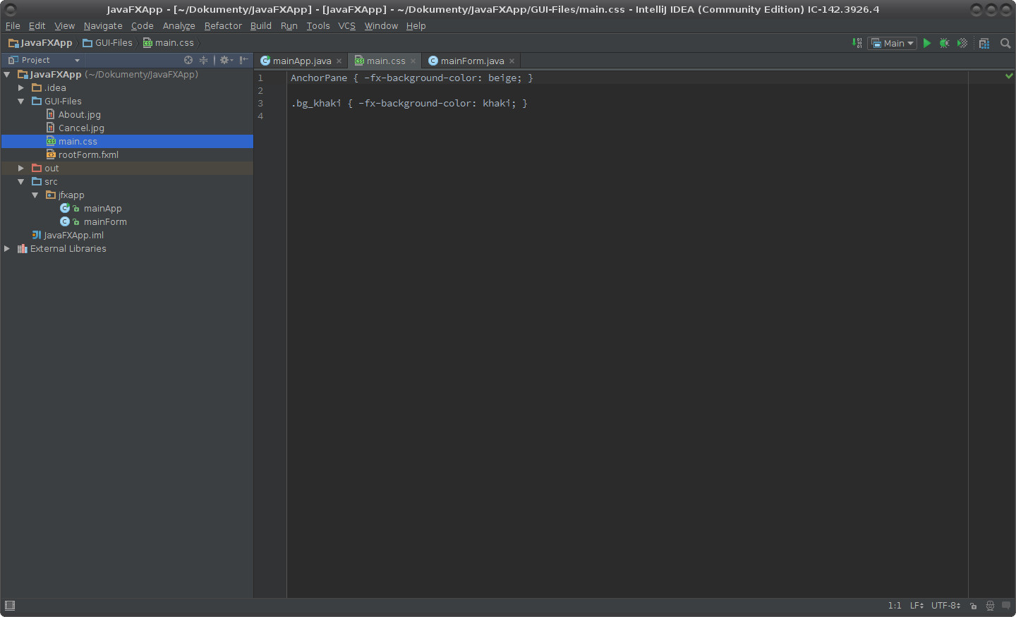Vytvoření a úprava nového projektu