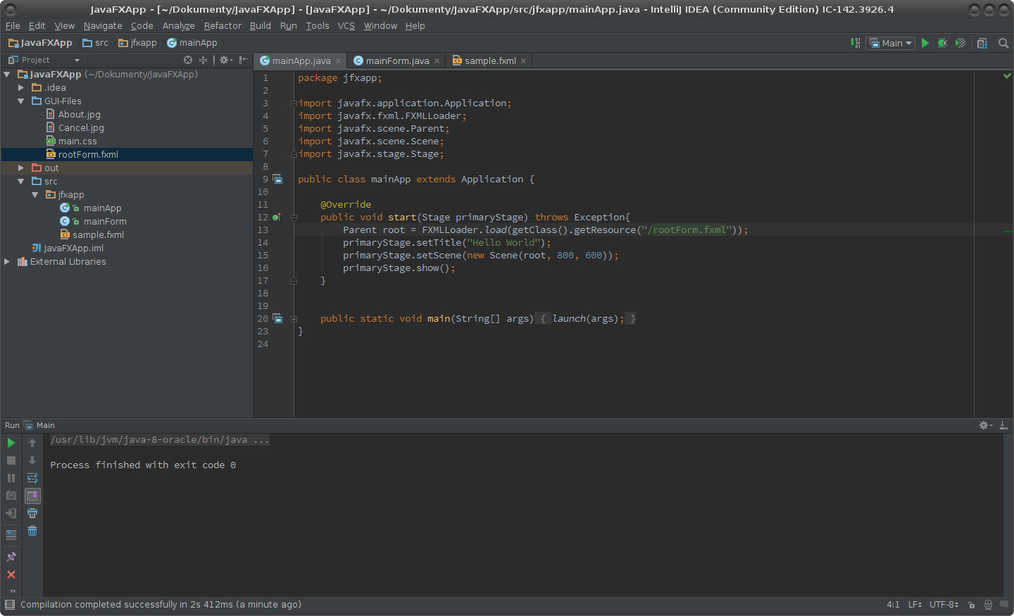 Vytvoření a úprava nového projektu