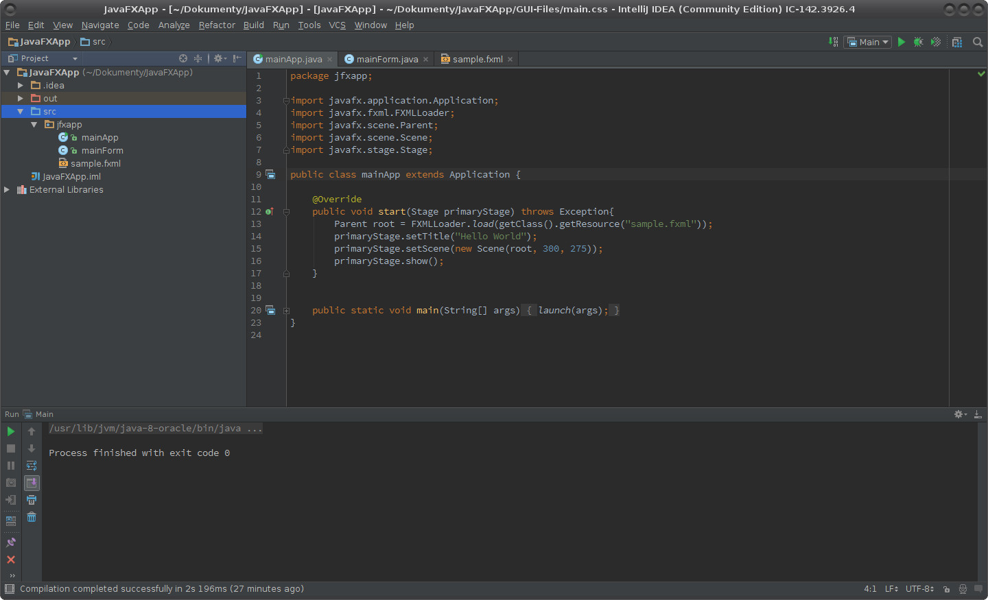 Vytvoření a úprava nového projektu