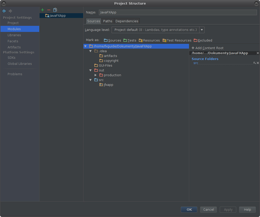 Vytvoření a úprava nového projektu