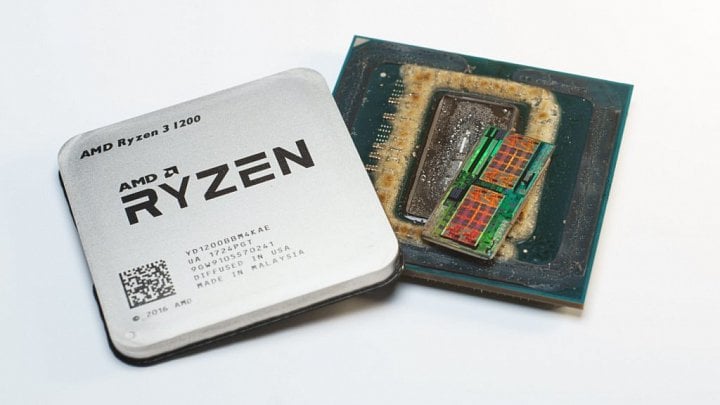 Procesor Ryzen a čip Zeppelin, kterým je tvořen (Foto: Fritzchens Fritz)
