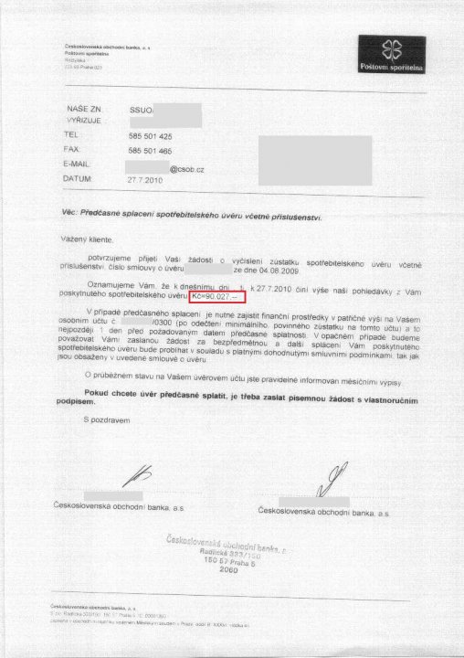 ČSOB-PS spotřebitelský úvěr
