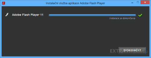 Flash Player byl nainstalován