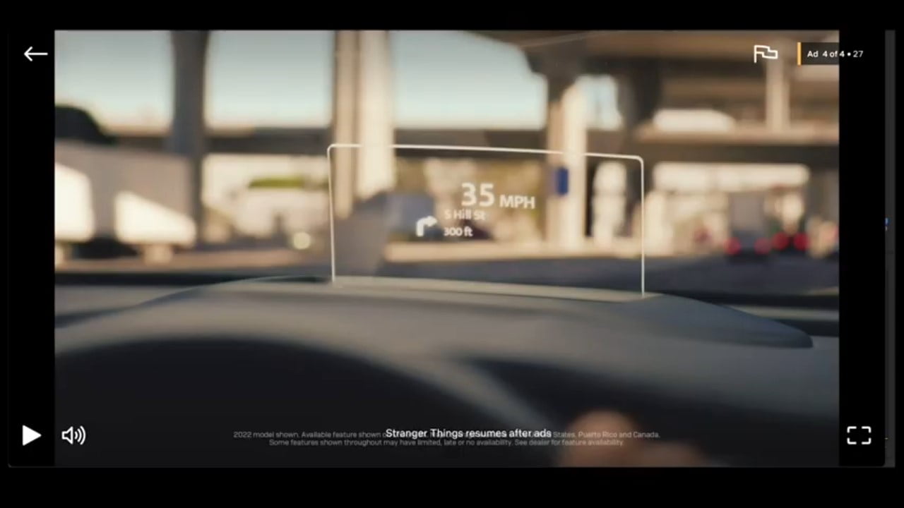 Netflix - ukázka předplatného s vkládanou reklamou