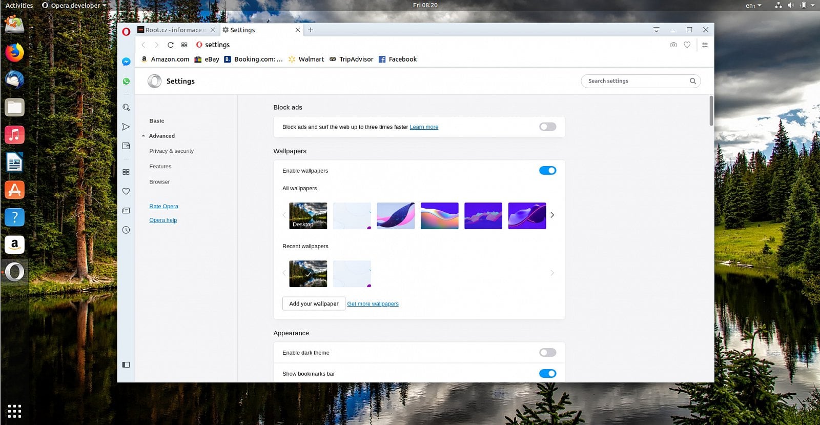 Vhled můžete přizpůsobit i pomocí obrázků na pozadí.