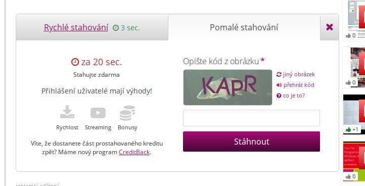 Stahovací server Ulož.to má dnes zvláštní zvířecí a politické CAPTCHA. Stahování vám zpříjemní kapr, koala, koala, Trump, Zeman nebo Andrej.