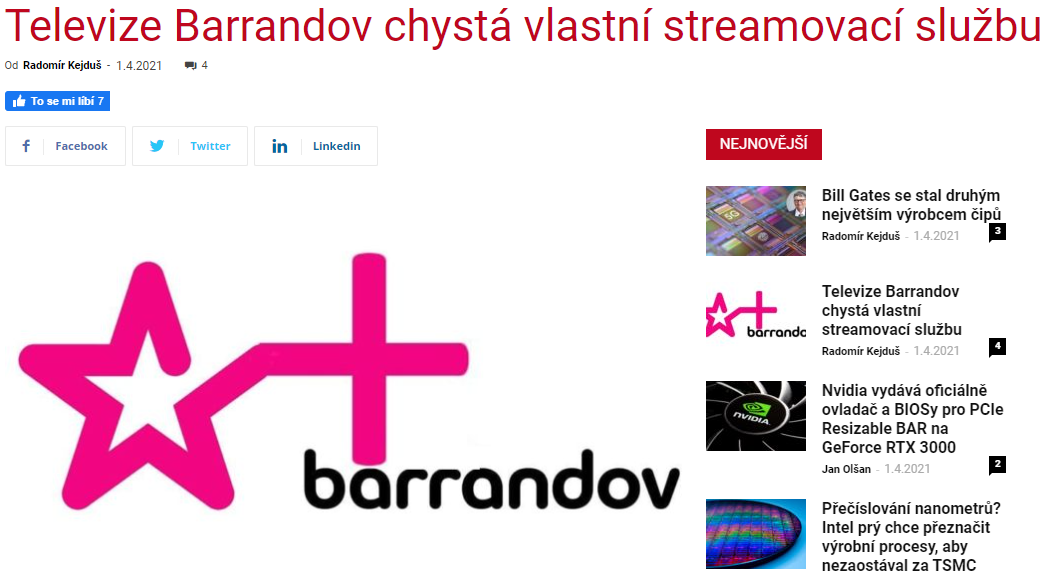 Nový projekt Jaromíra Soukupa.