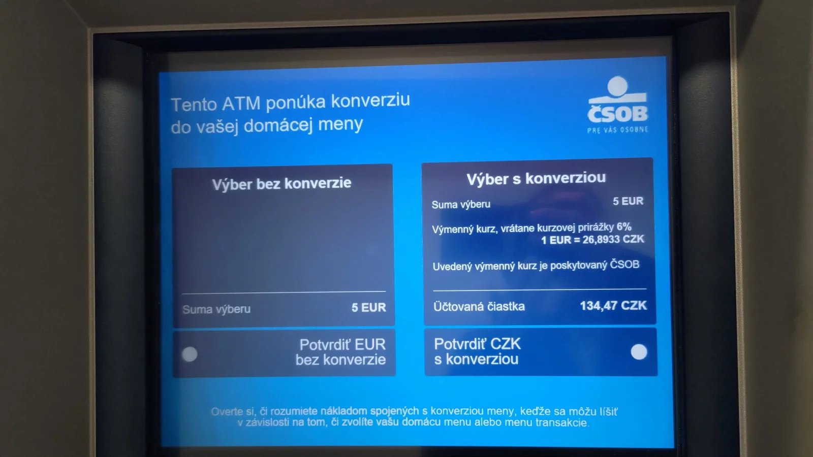 Nabídka DCC od ČSOB. Bardejov, Slovensko. (23. 3. 2024)