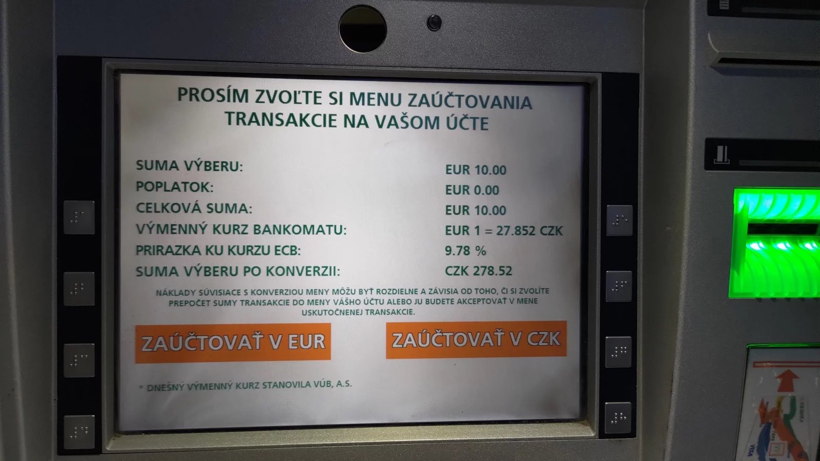 Bankomaty, DCC, Slovensko