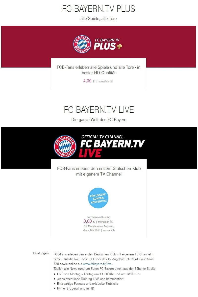 EntertainTV - další programové balíčky