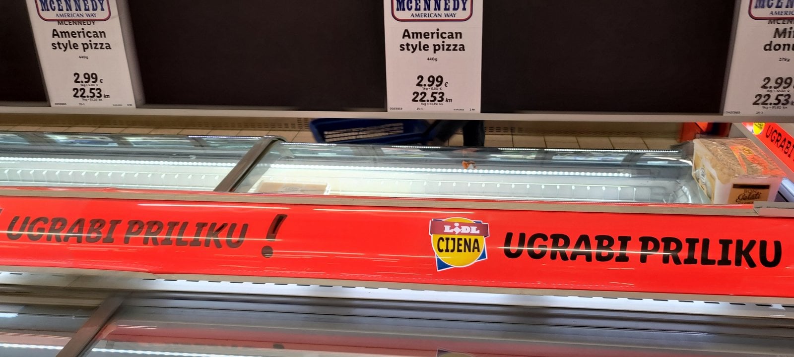 Ceny v Lidlu, Rijeka, Chorvatsko. (19. 6. 2023)