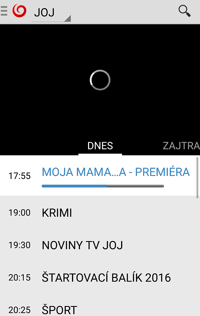 Živé vysílání v podobě pořadu „Moja mama…“ přehrát nešlo a jela pouze reklama na začátku pořadu.