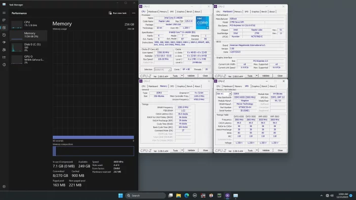 256 GB RAM na desce ASRock Z790 Nova WiFi