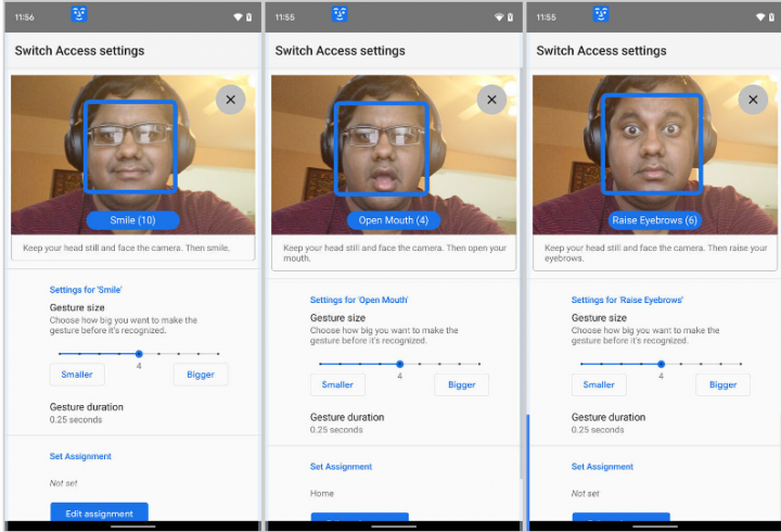 Androids Camera Switches lets you control your phone with your face