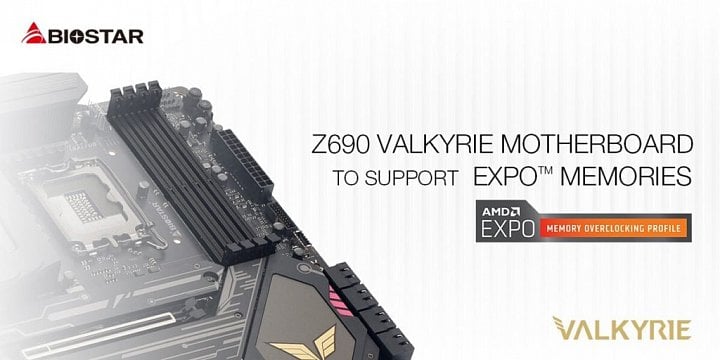 Podpora AMD EXPO na desce Biostar Z690 Valkyrie