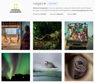 National Geographic na Instagramu. Rozhodně účet, který se vyplatí sledovat. Fantastické fotky, skvělá práce s Instagramem.