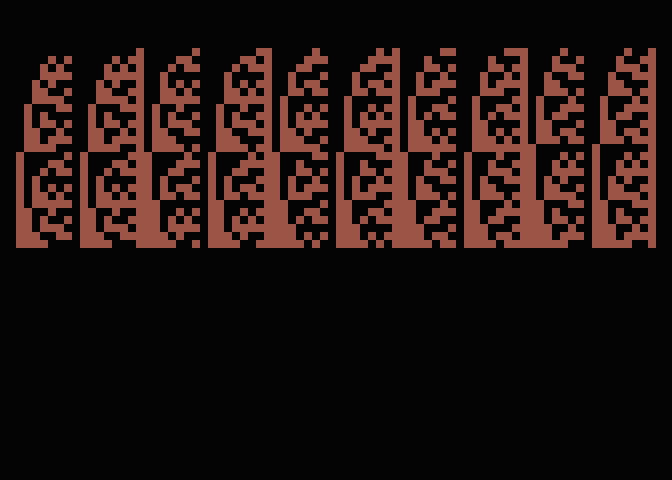 Grafický režim s rozlišením 80x48 pixelů, navíc ještě ve dvoubarevném provedení. To samozřejmě není zdaleka vše, co Atari nabízí.
