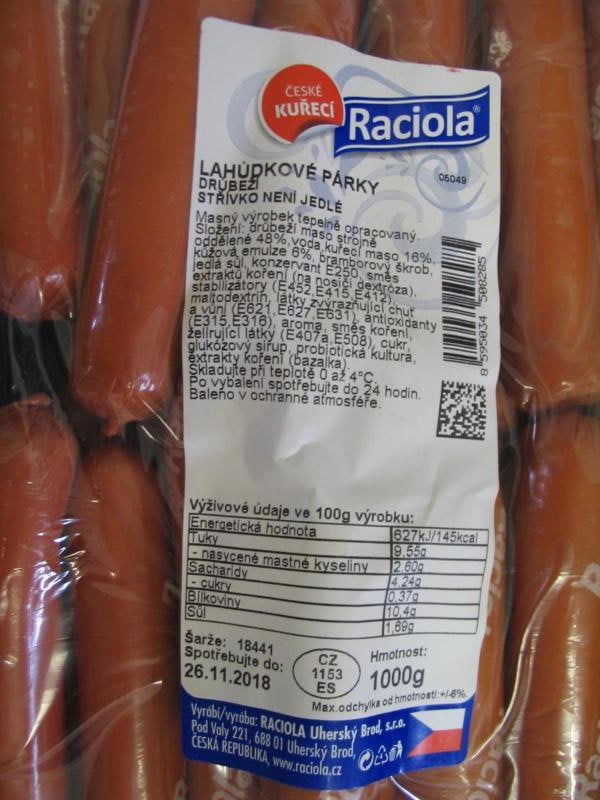 8 nálezů v kategorii nejakostních potravin. Výrobek obsahoval více tuku, než bylo uvedeno na obale.