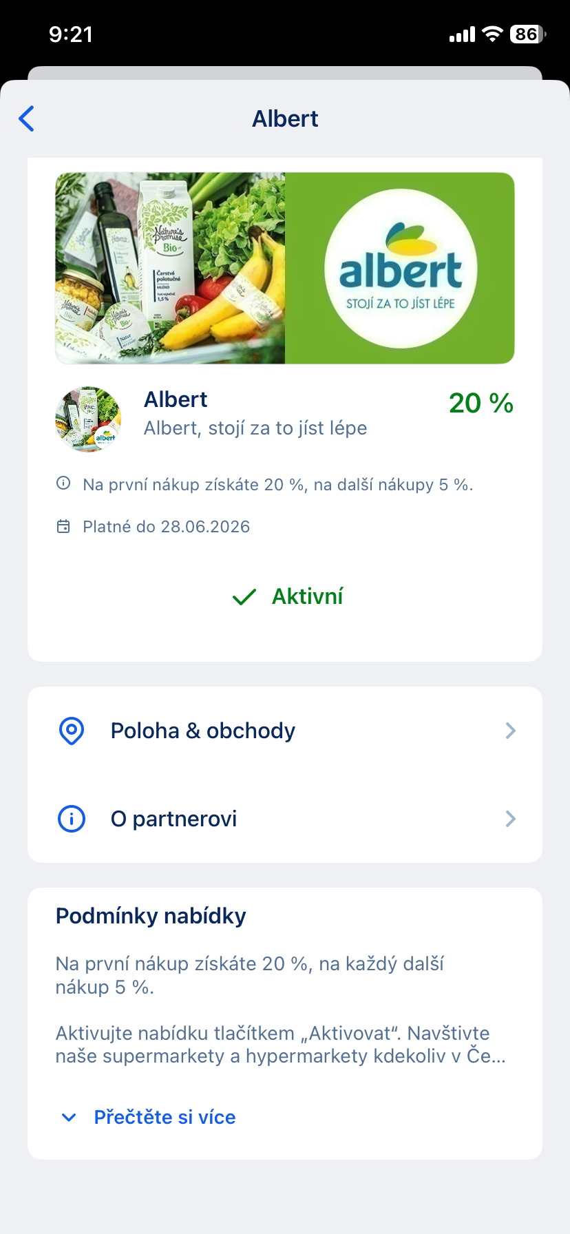 Věrnostní program pro držitele platebních karet spravovaný firmou Dateio. (25. 05. 2026)