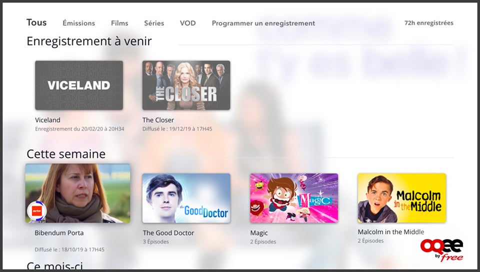 Uživatelské rozhraní OQEE