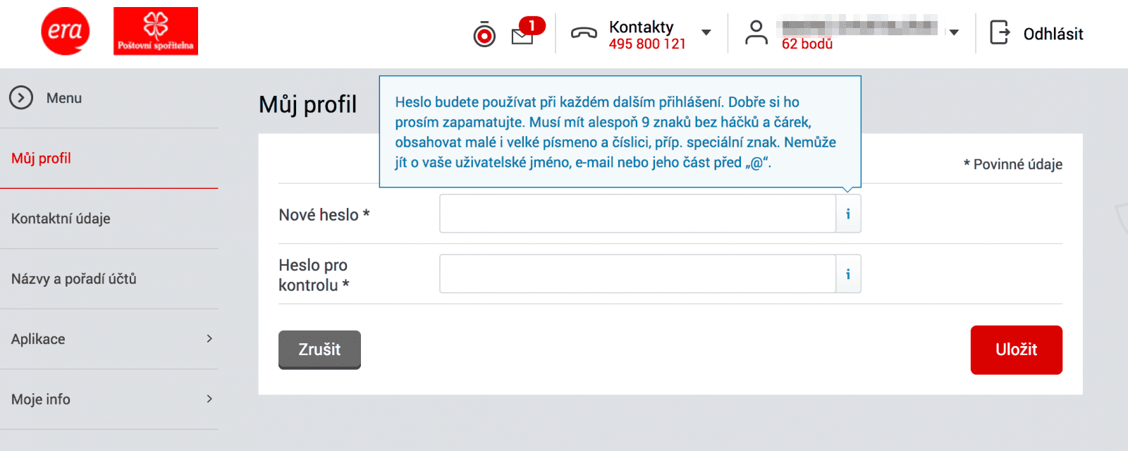 Internetové bankovnictví Era/Poštovní spořitelny (2017)