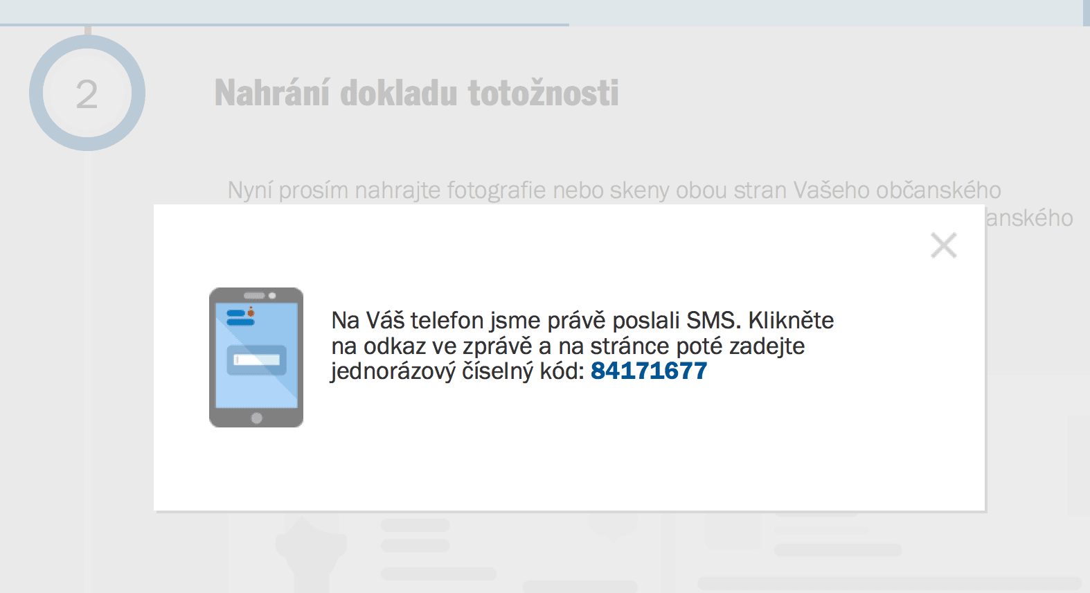 Ukázka webového rozhraní sjednání Půjčky bez papírů od České spořitelny