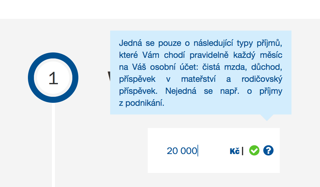 Ukázka webového rozhraní sjednání Půjčky bez papírů od České spořitelny