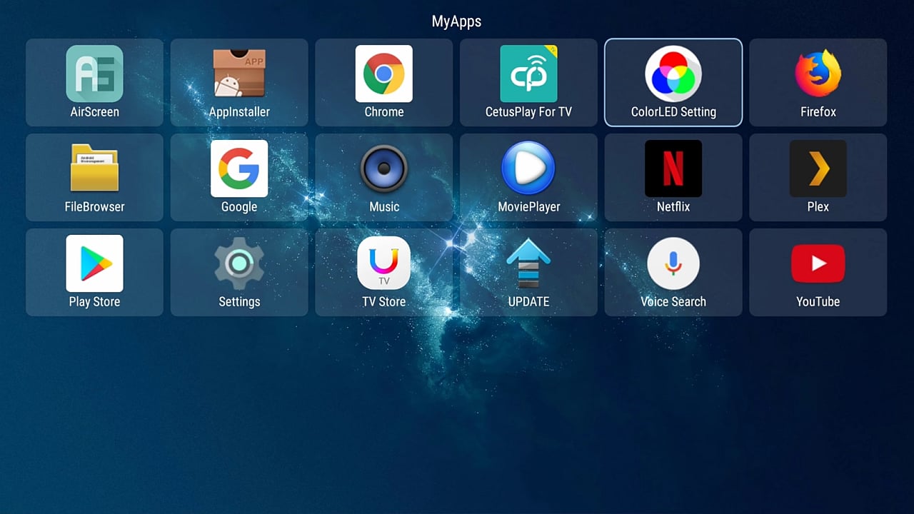 Ukázky rozhraní a nastavení podsvícení A95X F4