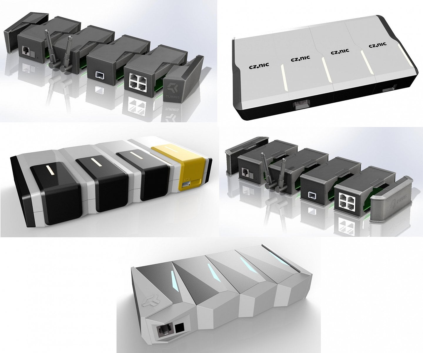 Výsledkem následné práce profesionálů bylo několik návrhů. Na obrázku jsou ty, které nakonec nebyly vybrány.