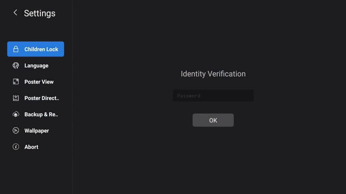 Zidoo X20 Pro - Nastavení aplikace Poster Wall 2.0