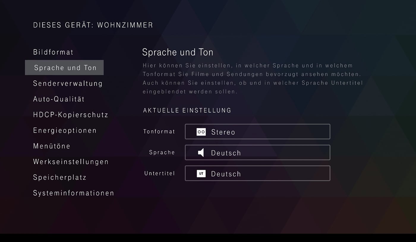 EntertainTV - nastavení (obraz a zvuk, vlastní řazení kanálů)