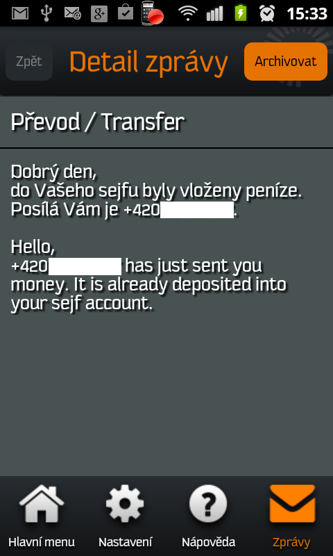 Hodný kolega poslal peníze