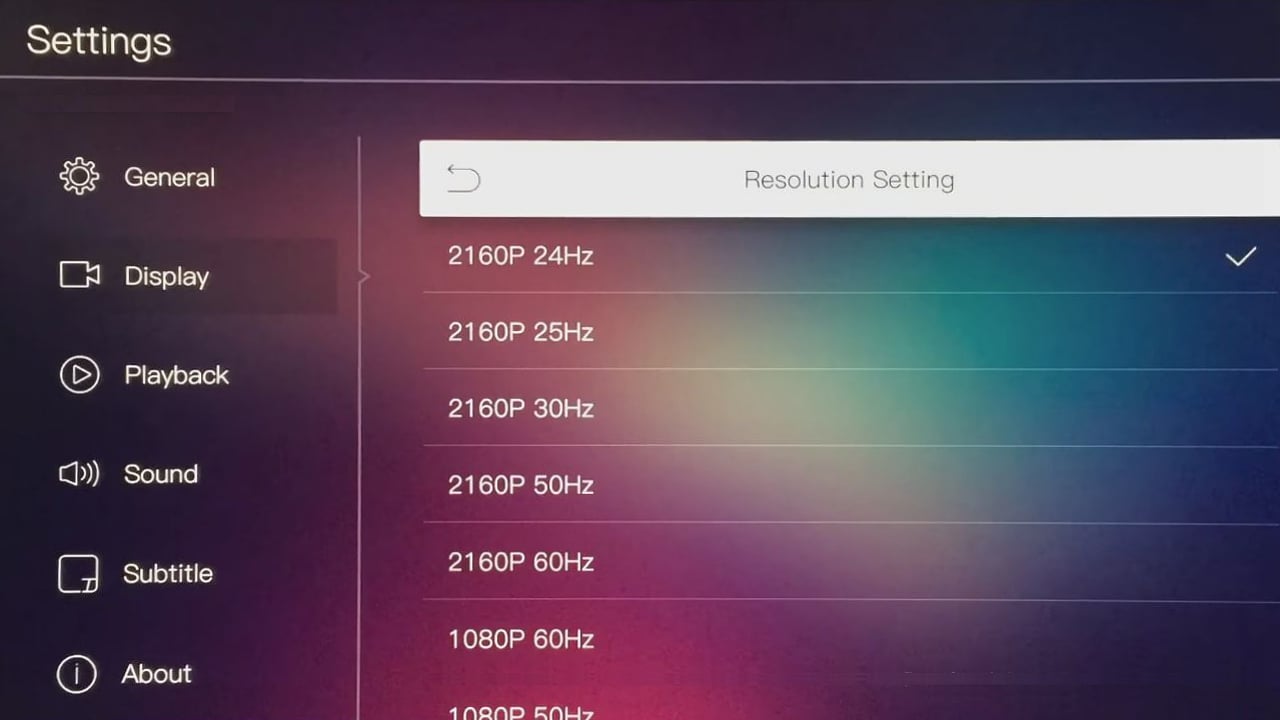 Egreat A10 - Menu nastavení – nastavení videa