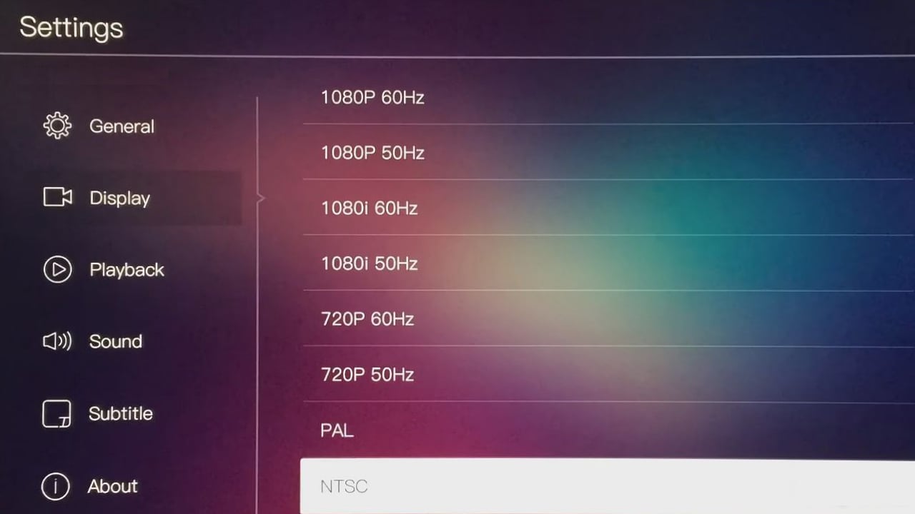Egreat A10 - Menu nastavení – nastavení videa