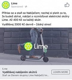 Kampaň Lime na sociálních sítích