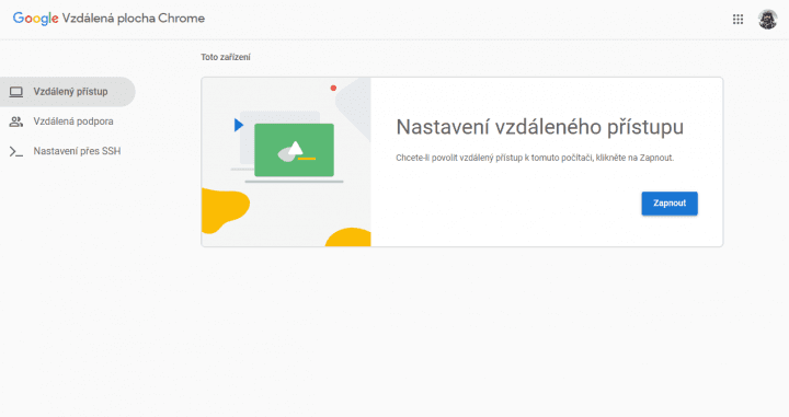 Aktivace vzdálené plochy skrze Google Chrome (obr. 1) (zdroj: Cnews)