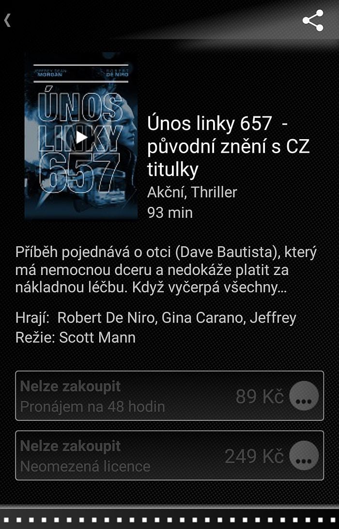 V zahraničí nelze film zakoupit, ať už je licence jakákoli.