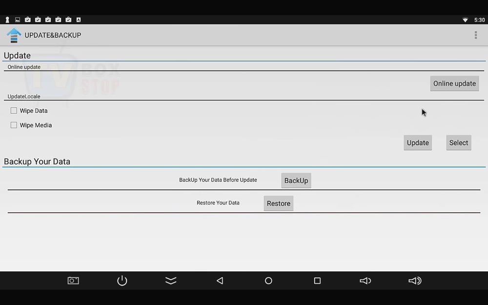 Start, úvodní obrazovka a první nastavení